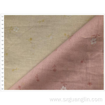 linen cotton print fabric for dress and shirt